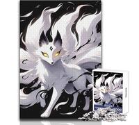 Teenagers Puzzles 1000 Piece Jigsaws Nine-tailed Fox Digital Art Beautiful Design Game Perfect Decoration Gift For Birthdays Size 50x75cm