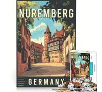 Teenagers Puzzles 1000 Piece Jigsaws Nuremberg in Germany, Practical Game, Difficult And Challenge, Challenging Game Gifts 50x75cm