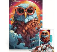 Teenagers Puzzles 1000 Piece Jigsaws Owl Serious Impossible Game Interesting Stress Reduction for Is Ideal As A Gift 50x75cm