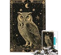 Teenagers Puzzles 1000 Piece Jigsaws Owl Wisdom Jigsaw Puzzle Brain Teaser Game Hand Speed Race Help The Brain Exercise (Size 38x26cm)