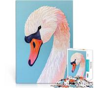 teenagers Puzzles 1000 Piece Jigsaws Paper Swan Portrait Schwierig und herausfordernd Wohnkunstdekor52x38cm