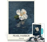 Teenagers Puzzles 1000 Piece Jigsaws Pearl Harbor Oʻahu Hibiscus, Practical Game, Difficult And Challenge, Challenging Game Gifts 38x26cm