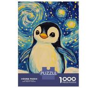 Teenagers Puzzles 1000 Piece Jigsaws Penguin Starry Night Art-1 Jigsaws for Adults Fun Games Presents for Women Deal As Gifts for The Whole Family 70x50cm/1000pcs