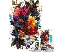 Teenagers Puzzles 1000 Piece Jigsaws Petals And Gold Jigsaw Hands-on Game Birthday Present Deal As Gifts for The Whole Family (Size 38x26cm)