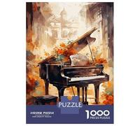Teenagers Puzzles 1000 Piece Jigsaws Piano Serene Sonata Puzzles for Adults Brain Teaser Game Wall Decoration Stress Reduction Gifts 52x38cm/1000pcs