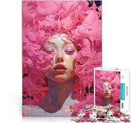 teenagers Puzzles 1000 Piece Jigsaws Pink Noise Bliss Brain Teaser 26x38cm Enhance love between couples for Age 14+