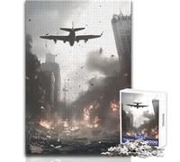 Teenagers Puzzles 1000 Piece Jigsaws Post-Apocalyptic Cityscape Beautiful Design Game Perfect Decoration Gift For Birthdays Size 38x26cm