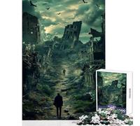 Teenagers Puzzles 1000 Piece Jigsaws Post-Apocalyptic Cityscape Educational Games Learning Educational Educational Toy Deal As Gifts for The Whole Family (38X26CM)