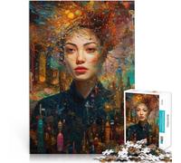 teenagers Puzzles 1000 Piece Jigsaws Powerful colorful portrait Hands-on-Spiel Wunschliste mit dem Weihnachtsmann38x26cm