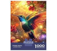 Teenagers Puzzles 1000 Piece Jigsaws Radiant Hummingbird Flight Jigsaw Puzzle Fun Games Birthday Present Deal As Gifts for The Whole Family 38x26cm/1000pcs