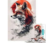Teenagers Puzzles 1000 Piece Jigsaws Red Fox Japan Help The Brain Exercise For Family Fun DIY Toys for And from 14 Years And over (38x26cm)