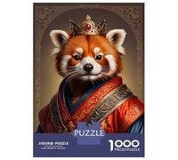 Teenagers Puzzles 1000 Piece Jigsaws Red Panda King Jigsaw Puzzle Fun Games Birthday Present Deal As Gifts for The Whole Family 70x50cm/1000pcs
