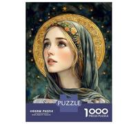 Teenagers Puzzles 1000 Piece Jigsaws Saint Hildegard of Bingen Puzzles for Adults Brain Teaser Game Wall Decoration Stress Reduction Gifts 52x38cm/1000pcs