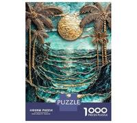 Teenagers Puzzles 1000 Piece Jigsaws Secret Paradise Beach Puzzles for Adults Brain Teaser Game Wall Decoration Stress Reduction Gifts 52x38cm/1000pcs