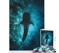 Teenagers Puzzles 1000 Piece Jigsaws Silhouette of A Whale Toy Wall Decor Art Work Gift Educational Games Help The Brain Exercise size 50x75cm