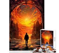 Teenagers Puzzles 1000 Piece Jigsaws Solitary Sunset 1000 Jigsaw Puzzle Educational Game Art Work Gifts Suitable for Couples (50x75cm)