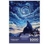 Teenagers Puzzles 1000 Piece Jigsaws Starry Night Shepherd's Journey Puzzles for Adults Relaxing Games But Fun And Humorous Unique Birthday And Gifts 38x26cm/1000pcs