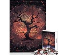 Teenagers Puzzles 1000 Piece Jigsaws Starry Wisdom Tree Educational Game Presents for Women Educational Toy Wishlist with Santa Claus (50x75cm)