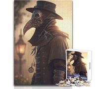 Teenagers Puzzles 1000 Piece Jigsaws Steampunk Plague Doctor Beautiful Design Game Perfect Decoration Gift For Birthdays Size 38x26cm