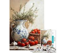 Teenagers Puzzles 1000 Piece Jigsaws Still Life Kitchen Rustic Adult Puzzles Hands-on Game Presents for Women Deal As Gifts for The Whole Family (Size 38x52cm)