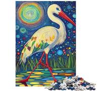 Teenagers Puzzles 1000 Piece Jigsaws Stork in Mosaic Magic Practical Game Hand Speed Race Educational Toy Great Gifts for Gaming Size 38x26cm