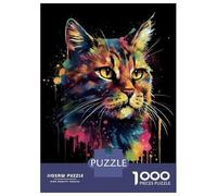 Teenagers Puzzles 1000 Piece Jigsaws The Asheera Cats Colorful Puzzles for Adults Brain Teaser Game Wall Decoration Stress Reduction Gifts 70x50cm/1000pcs