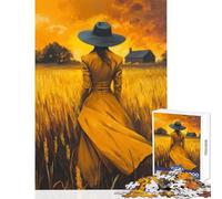 Teenagers Puzzles 1000 Piece Jigsaws The Dreamer of The Fields 1000 Jigsaw Puzzle Educational Game Art Work Gifts Suitable for Couples (38x52cm)