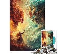 Teenagers Puzzles 1000 Piece Jigsaws The Eternal War of Elements Jigsaw Hands-on Game Birthday Present Deal As Gifts for The Whole Family (Size 38x26cm)