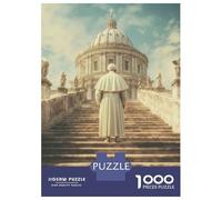 Teenagers Puzzles 1000 Piece Jigsaws The Pope Ascends to The Vatican Dome Jigsaw Puzzle Fun Games Birthday Present Deal As Gifts for The Whole Family 52x38cm/1000pcs