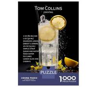 Teenagers Puzzles 1000 Piece Jigsaws Tom Collins Cocktail Recipe Puzzles for Adults Relaxing Games But Fun And Humorous Unique Birthday And Gifts 52x38cm/1000pcs