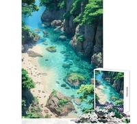 Teenagers Puzzles 1000 Piece Jigsaws Tranquil Oasis Toy Wall Decor Art Work Gift Educational Games Help The Brain Exercise size 38x26cm
