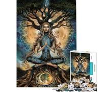 Teenagers Puzzles 1000 Piece Jigsaws Tree Of Life Meditation Jigsaw Puzzle Brain Teaser Game Hand Speed Race Help The Brain Exercise (Size 50x75cm)