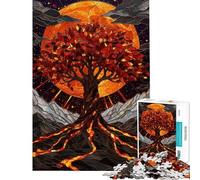 Teenagers Puzzles 1000 Piece Jigsaws Tree Of Life Under A Full Moon Jigsaw Puzzle Brain Teaser Game Hand Speed Race Help The Brain Exercise (Size 50x75cm)