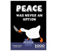 Teenagers Puzzles 1000 Piece Jigsaws Untitled Goose Knife Puzzles for Adults Brain Teaser Game Wall Decoration Stress Reduction Gifts 52x38cm/1000pcs