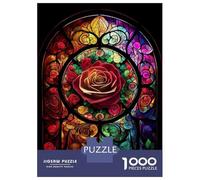 Teenagers Puzzles 1000 Piece Jigsaws Valentines Rose Jigsaws for Adults Fun Games Presents for Women Deal As Gifts for The Whole Family 38x26cm/1000pcs