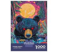 Teenagers Puzzles 1000 Piece Jigsaws Vibrant Forest Bear Jigsaws for Adults Fun Games Presents for Women Deal As Gifts for The Whole Family 70x50cm/1000pcs