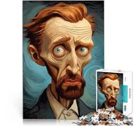teenagers Puzzles 1000 Piece Jigsaws Vincent van Gogh Cartoon Präzisionsschnitt Geburtstagsgeschenk, Geschenke38x26cm
