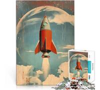 teenagers Puzzles 1000 Piece Jigsaws Vintage Space Rocket Lernspiele Heimdekoration Geburtstagsgeschenk, Geschenke, Wandkunst38x26cm