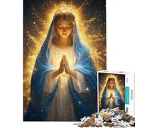 Teenagers Puzzles 1000 Piece Jigsaws Virgin Mary Jigsaw Puzzle Hands-on Game But Fun And Humorous Stress Reduction Gifts (Size 38x52cm)