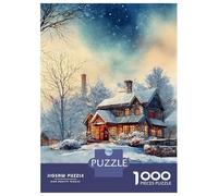 Teenagers Puzzles 1000 Piece Jigsaws Watercolors Winter Jigsaw Relaxing Games Analysis And Logic Deal As Gifts for The Whole Family 52x38cm/1000pcs