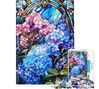 Teenagers Puzzles 1000 Piece Jigsaws Waterlilies Stained Glass Jigsaw Puzzle Brain Teaser Game Hand Speed Race Help The Brain Exercise (Size 50x75cm)