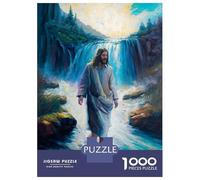 Teenagers Puzzles 1000 Piece Jigsaws Waterwalking Jesus Jigsaws for Adults Fun Games Presents for Women Deal As Gifts for The Whole Family 52x38cm/1000pcs