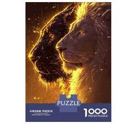Teenagers Puzzles 1000 Piece Jigsaws White Lion And The Panther Jigsaws for Adults Fun Games Presents for Women Deal As Gifts for The Whole Family 70x50cm/1000pcs