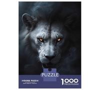 Teenagers Puzzles 1000 Piece Jigsaws Wild Withe Lion Halloween Jigsaw Puzzle Fun Games Birthday Present Deal As Gifts for The Whole Family 70x50cm/1000pcs