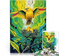 teenagers Puzzles 1000 Piece Jigsaws Yellow Canary Family Challenging Game and Family Play deal as gifts for the whole family 50x70cm