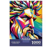 Teenagers Puzzles 1000 Piece Jigsaws Zeus Wpap Pop Art Jigsaws for Adults Fun Games Presents for Women Deal As Gifts for The Whole Family 70x50cm/1000pcs