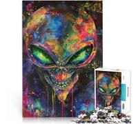 teenagers Puzzles 2000 Piece Jigsaws Alien Art Quiz game 70x100cm with Fully Interlocking Randomly Shaped Pieces for and Age 14 Years Up