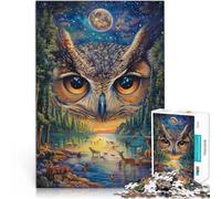teenagers Puzzles 2000 Piece Jigsaws Color painting owl Herausfordernd Schwierig Die Liebe zwischen Paaren stärken70x100cm