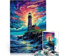 teenagers Puzzles 2000 Piece Jigsaws starry night lighthouse Spielspielzeug Geschenke für Freunde und Familie70x100cm