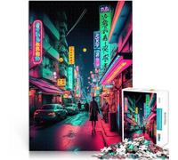 teenagers Puzzles 2000 Piece Jigsaws Tokyo neon City Japan DIY-Spielzeug mit vollständig ineinander greifenden, zufällig geformten Teilen70x100cm